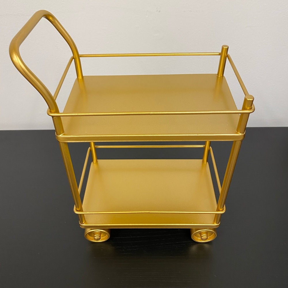 Golden Mini Bar Cart